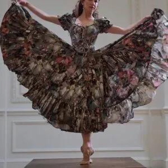 Floral Puff Sleeve Midi Dress - Picture 2 of 3